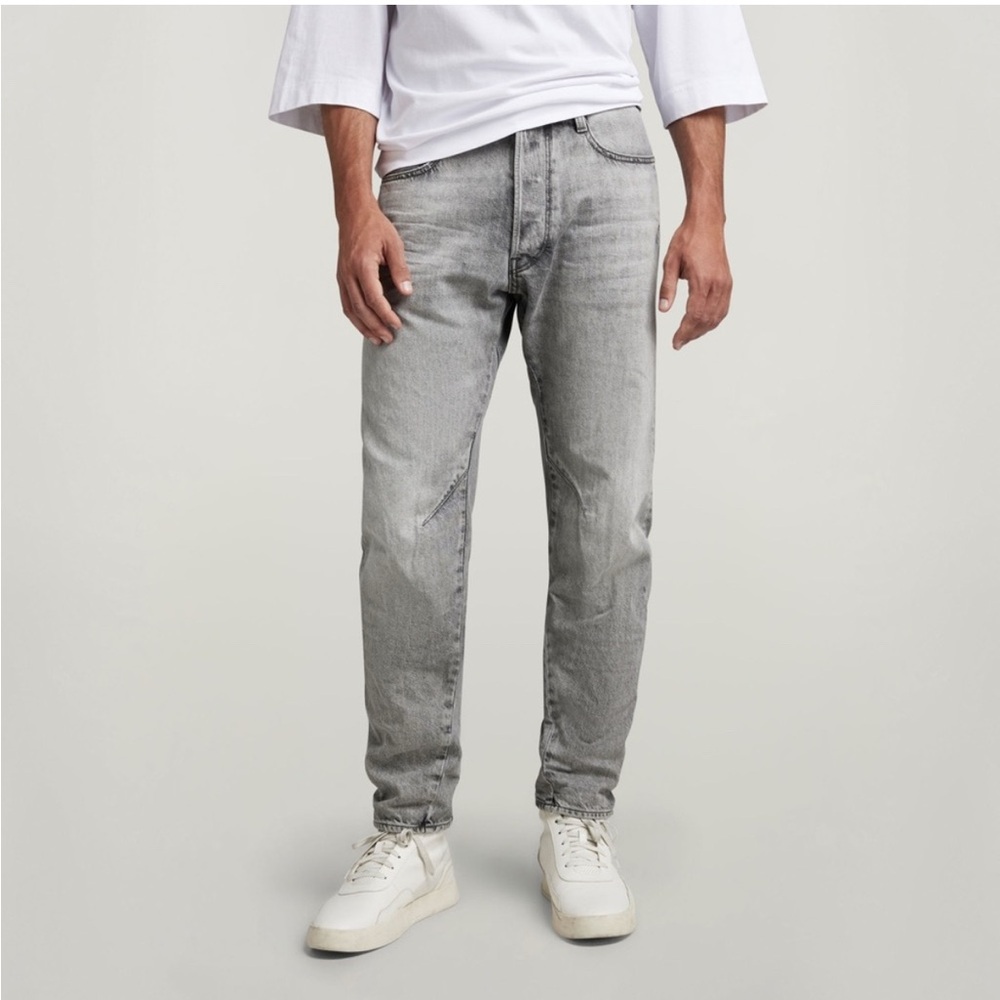 G Star Arc 3D Slim Raw Denim Grey Jeans Zipper fly Size 33 x 32